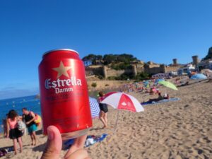 Enjoying a drink in Tossa de Mar