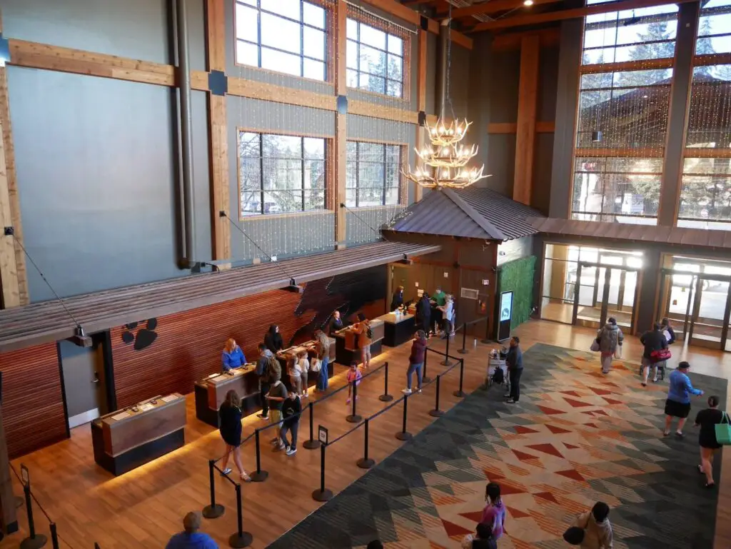 lobby of Great Wolf Lodge