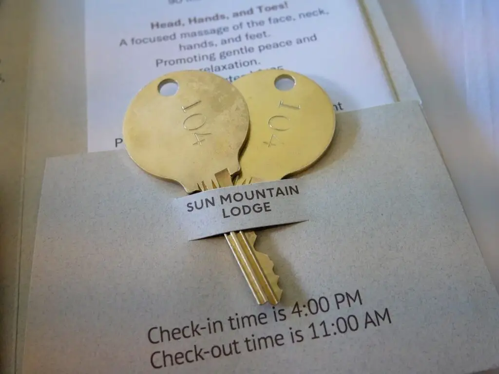 original keys for the Sun Mountain Lodge