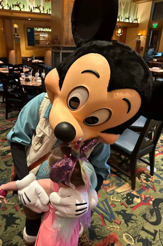 Mickey Mouse character breakfast