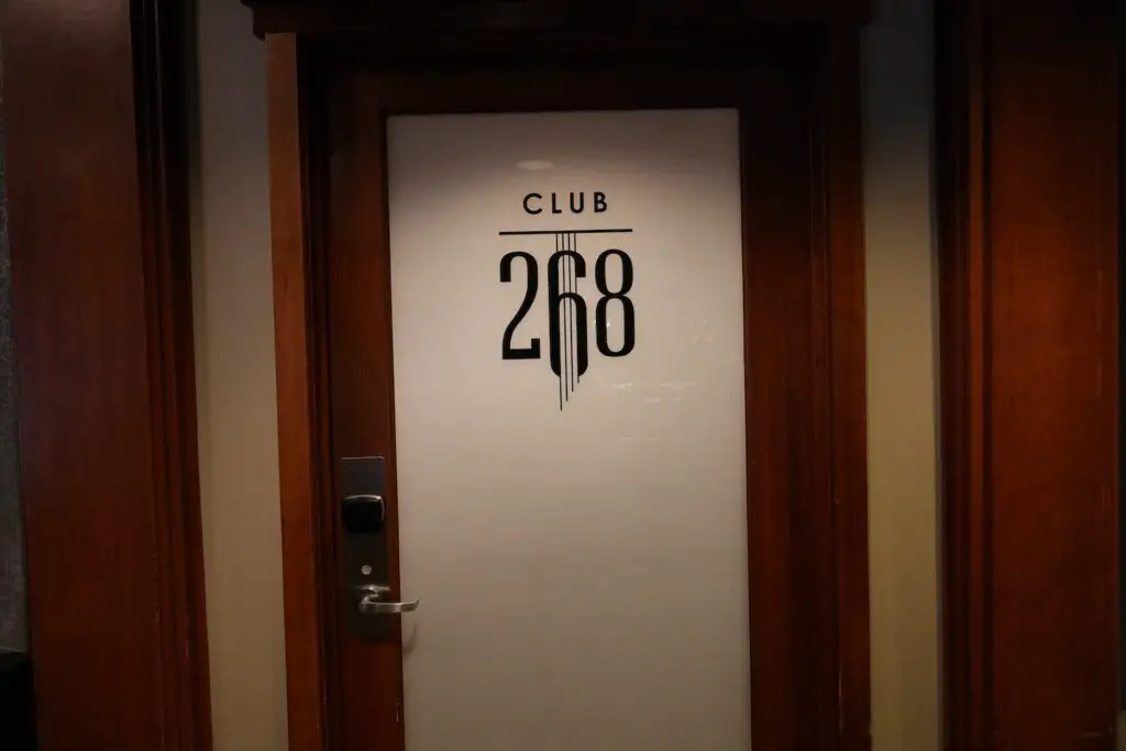 Club 268 entrance door