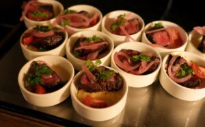 Steak and polenta bites at Club 268