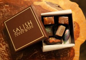 chocolate candy box from Salish Lodge