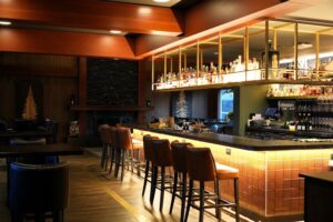 The bar at The Restaurant at Salish Lodge