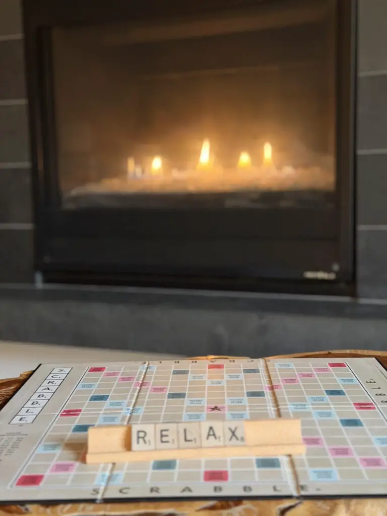 fireplace in the room at Salish Lodge for a romantic getaway