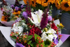 flowers at Pike Place Market