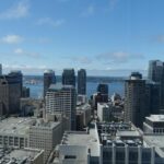 View of the Seattle waterfront from our room at the Hyatt Regency Seattle